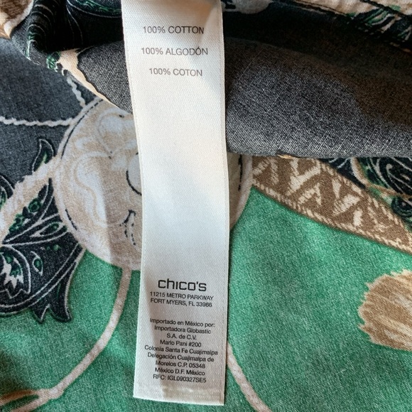 Chico’s No-Iron button up top Chicos size 0 XS equestrian preppy classic blouse - Picture 11 of 14